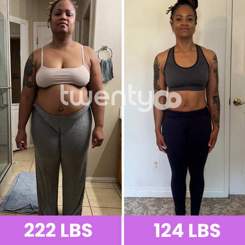 "100 pounds down!"